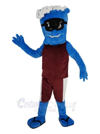 Blue Wave Mascot Costume