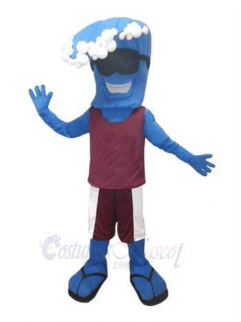 Funny Blue Wave Mascot Costumes