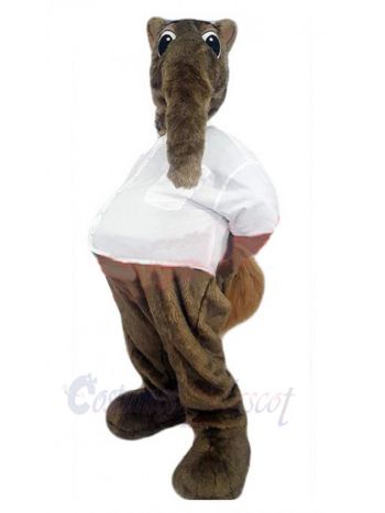 Brown Anteater Mascot Costume