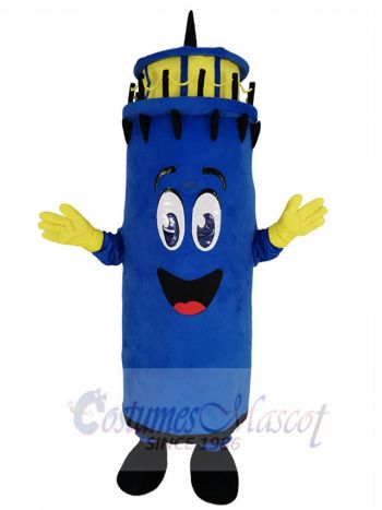 Blue Lighthouse Mascot Costume