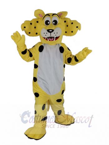 Funny Yellow Cheetah Mascot Costume Animal