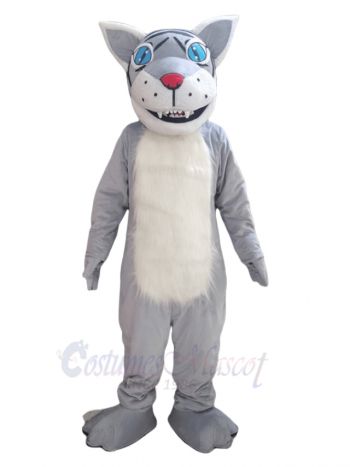 Gray Wildcat Mascot Costume Animal