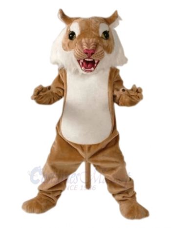 Fierce Brown Wildcat Mascot Costume