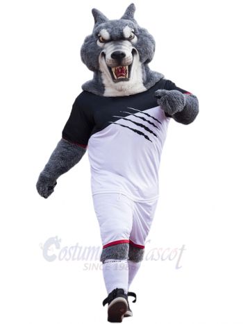 High Quality Muscle Gray Wolf Mascot Costume