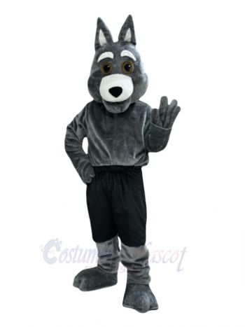 Coyote in Black Pants Mascot Costume Animal