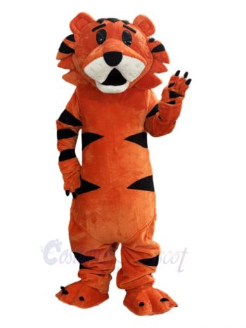 Lively Orange Tiger Mascot Costume Animal