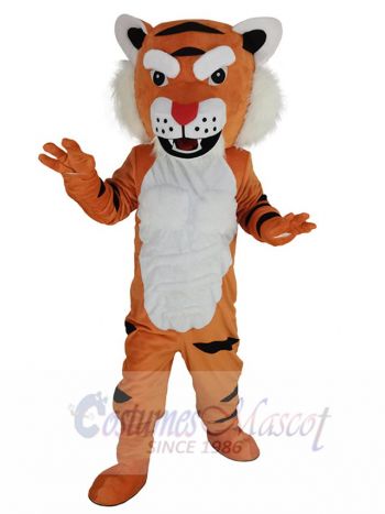 Orange Tiger Mascot Costume Animal with Red Nose