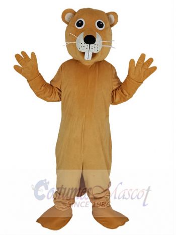 Orange Beaver Mascot Costume Animal