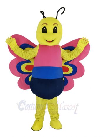 Pink Lightweight Butterfly Mascot Costume Insect