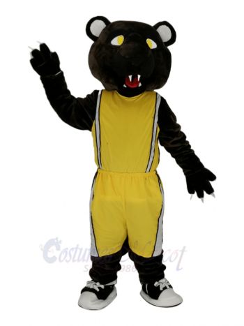 Sports Dark Brown Panther Mascot Costume Animal