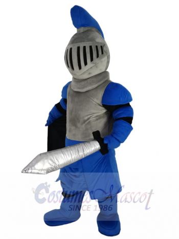 Fearless Blue Knight Mascot Costume People