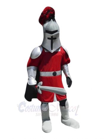 Red Crusader Knight Mascot Costumes