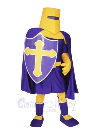 Purple and Yellow Teutonic Knights Mascot Costume