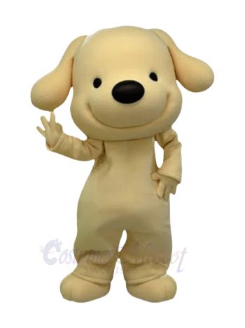 Cute Yellow Puppy Dog Mascot Costume