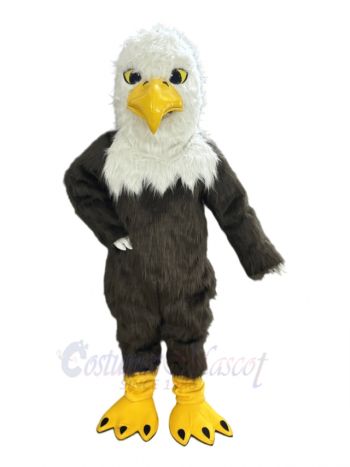 Plush Brown and White Bald Eagle Mascot Costume