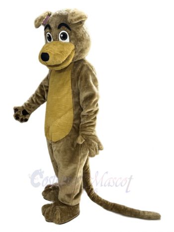 Long Tail Brown Dog Mascot Costume Animal