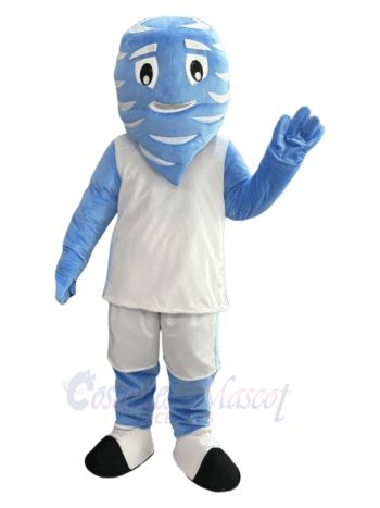 Blue Hurricane Mascot Costume