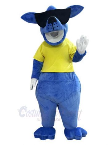 Blue Kangaroo Mascot Costume Animal