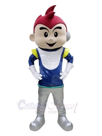 Cute Astronaut Boy Cosmonaut Mascot Costume