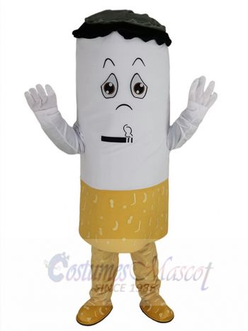 Despondent Cigarette Mascot Costume Cartoon