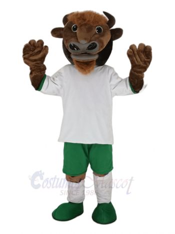 Sports Brown Buffalo Mascot Costume Animal