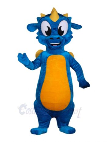 lue Dragon with Yellow Wings Mascot Costumes