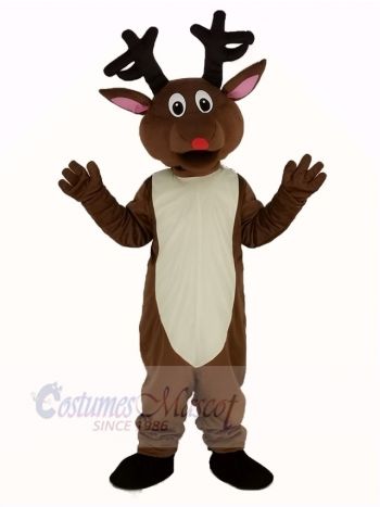 Christmas Brown Reindeer Mascot Costume Animal