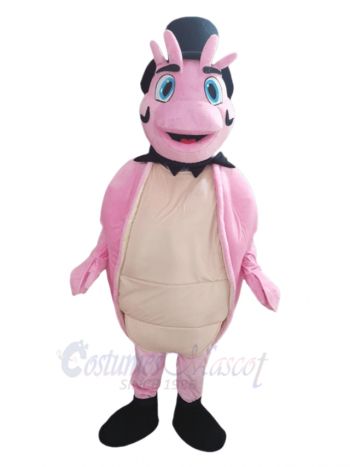 Pink Shrimp Mascot Costume Ocean