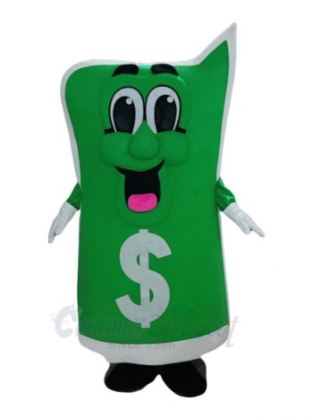 Green US Dollar Bill Mascot Costumes