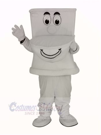 Funny White Toilet Mascot Costume