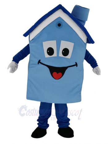 Blue Housing House Mascot Costume