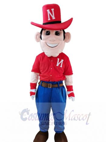 Peasant Mascot Costume with Red Hat People