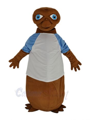 Brown E.T. Alien Mascot Costume