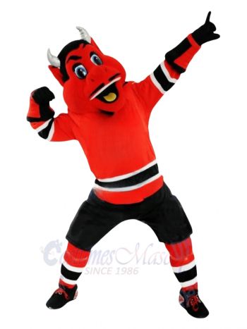 N.J. Devil of the New Jersey Devils Mascot Costume Red Devil