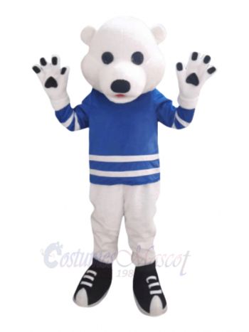 Smart Polar Bear Mascot Costume Animal