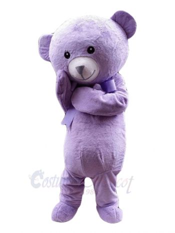 Purple Teddy Bear Mascot Costumes