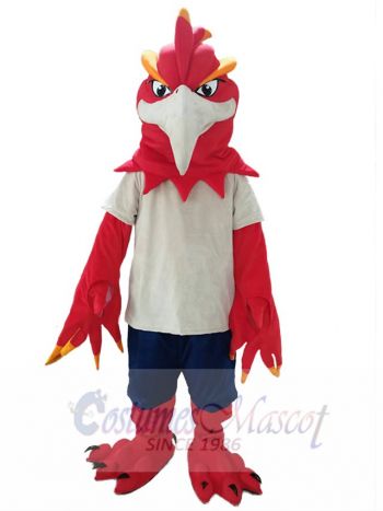 Agile Red Phoenix Bird Mascot Costume Animal