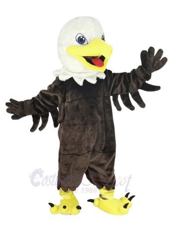 White Head Brown Eagle Mascot Costume Animal