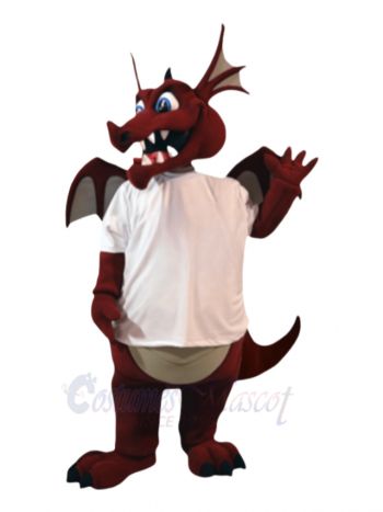 Wine Dragon with Wings Mascot Costumes