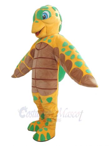 Light Brown Sea Turtle Mascot Costume Ocean