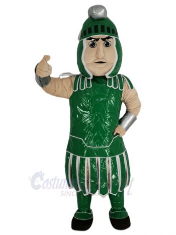 Green Spartan Mascot Costume People