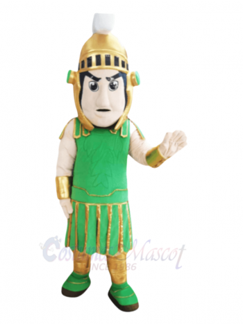 Spartan with Golden Helmet Mascot Costume People