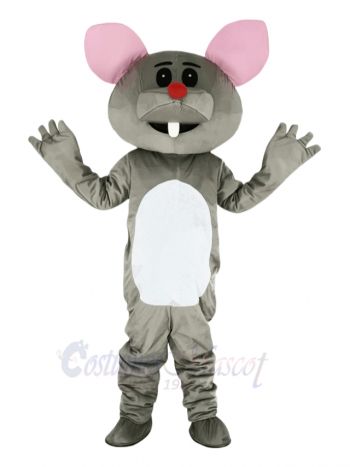 Cute Gray Mouse Mascot Costume Animal