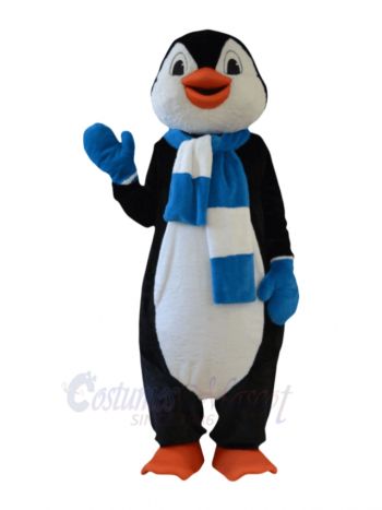 Penguin With Scarf Mascot Costumes