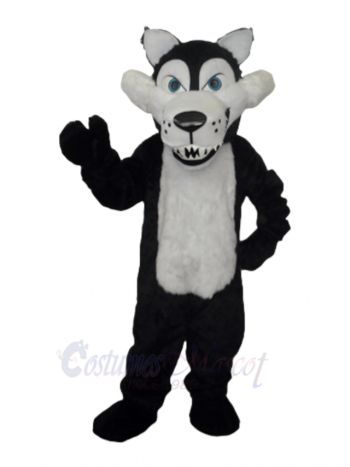 Long Wool Big Black Wolf Mascot Costumes