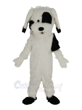 Funny Black and White Dog Mascot Costume Animal