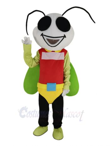 White Head Firefly Mascot Costume Insect