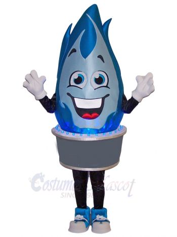 Blue Gas Flame Mascot Costumes