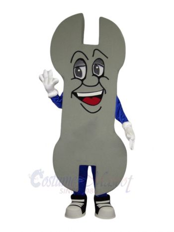 Gray Tool Wrench Spanner Mascot Costume