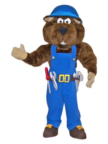 Gopher Construction Worker Builder Mascot Costumes